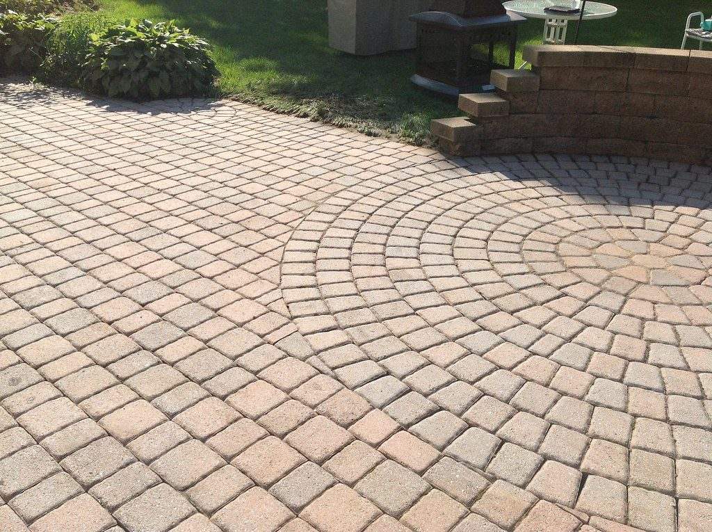 Clean paver patio after washing